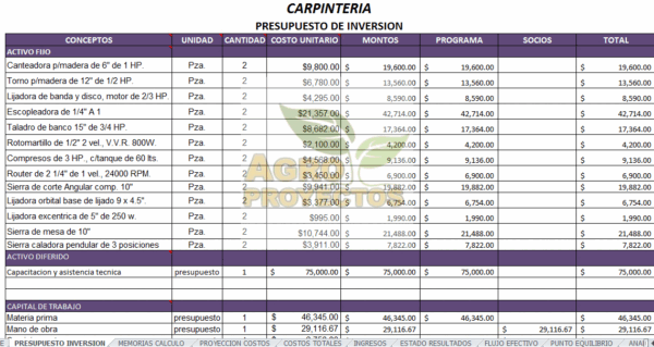 Proyecto de carpinteria