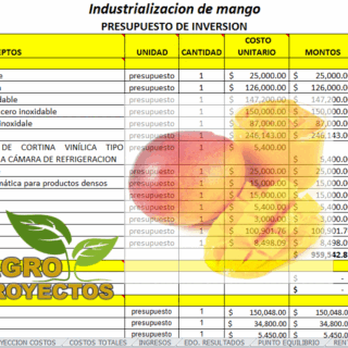 Proyecto de industrializacion de mango